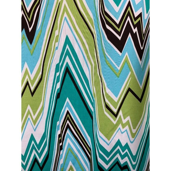 Notations Womens Petite Chevron Wrap Top PM Polyester Spandex - Picture 3 of 6